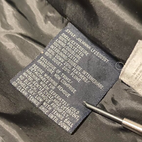 London Fog Womens Size XS Long Puffer Jacket Coat Flaws - Picture 12 of 16